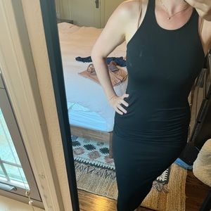 Midi Michael stars ruched tank dress medium black